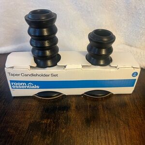 Room Essentials Ebony Taper Candleholder Set